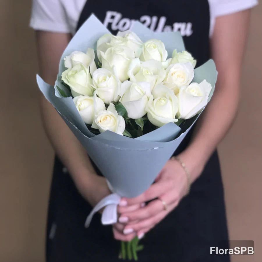 Букет «из 15 белых роз (40 см)»