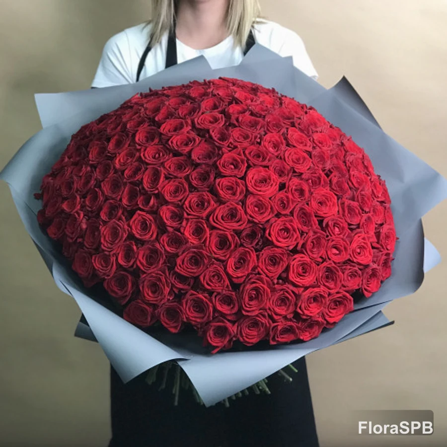 Букет «из 201 красной розы (60 см)»