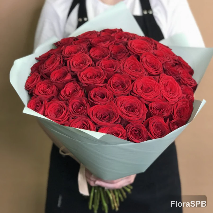 Букет «из 51 красной розы 40 см»